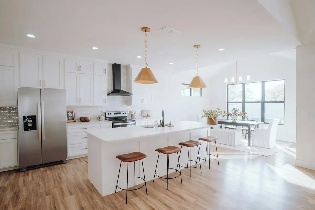 Cocina abierta con isla